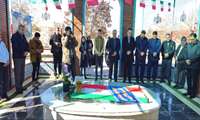 برگزاری مراسم غبارروبی مزار شهدا در سایت نازلو دانشگاه علوم پزشکی استان به مناسبت فرا رسیدن دهه فجر